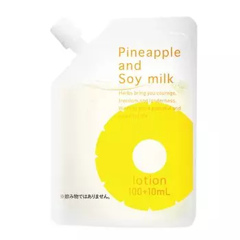 Лосьон со вкусом соевого молока и ананаса, эко-упаковка, сменная упаковка белый