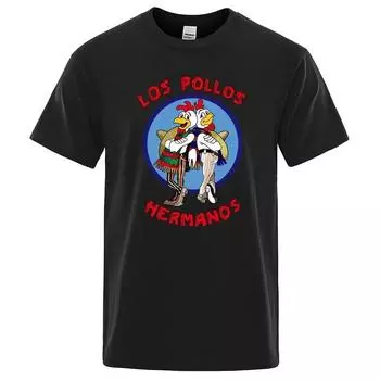 LOS POLLOS Hermanos забавная футболка с принтом унисекс, модная повседневная летняя хлопковая дышащая футболка с короткими рукавами, футболка Chicken Brothers унисекс