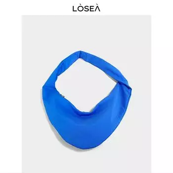 Losea Вместительная Повседневная Сумка-Круассан Женская 2025 Новая На Плечо Сумка через Плечо На Все Случаи Жизни Синяя Сумка-Пельмень