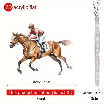 Лошадь Акриловое Игривое Тематическое Автомобильное Подвесное Украшение Идеально Для Рождественской Елки Дома И 1