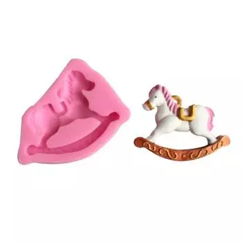 Лошадь-качалка, помадка, торт, силиконовая форма, сделай сам, ремесло, шоколадная глина, инструмент для декора