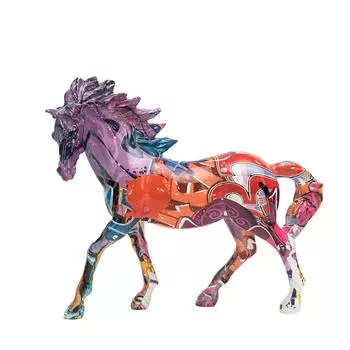 Лошадь Креативное Животное, Полимерные Украшения, Настольный Декор для Дома/Кабинета, Поделки. One Size