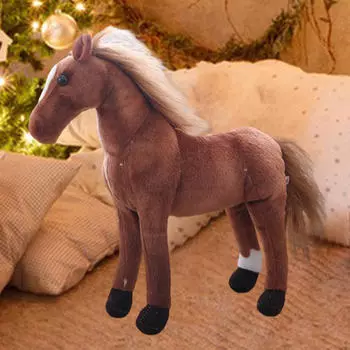 Лошадь плюшевая подушка чучело животного детская комната декор фигурка реалистичная игрушка для Style A