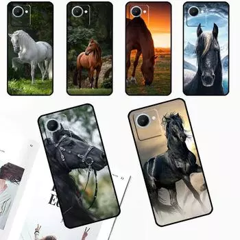 Лошадь Животное для Realme 12 Pro Plus 9 10 11 GT5 Pro GT Neo5 C21Y C25s C30 C31 C33 C35 C51 C53 C55 Чехол Realme 11 Pro Plus