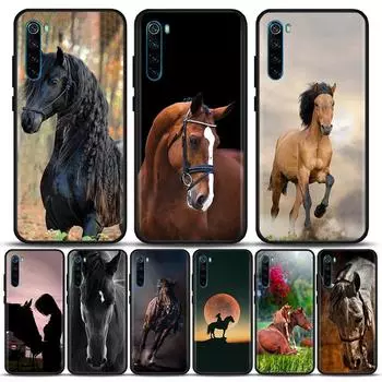 Лошади Животное Картина Couqe Чехол для Xiaomi Redmi 9 9C NFC 9T 10 10C 6 7 8 A K40 K50 Pro Plus Мягкий чехол Galloping Horse Redmi 6