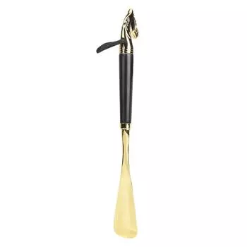 Лошадиная голова рожок подъемник универсальный длинный буковый рожок для обуви черный 32 см 32CM