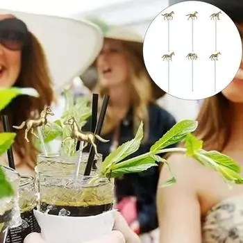 Лошадиные мешалки для напитков, элегантные палочки для коктейлей для домашнего КТВ-бара, украшения, многоразовые пластиковые соломинки для A