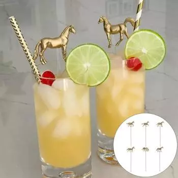Лошадиные мешалки для напитков Элегантные палочки для коктейлей для дома Украшения для бара KTV Многоразовые пластиковые соломинки для горячих холодных напитков Принадлежности для вечеринок в стиле дерби