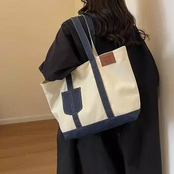 Лоскутная холщовая сумка на плечо, женская большая вместительная сумка, студенческая сумка зелёный