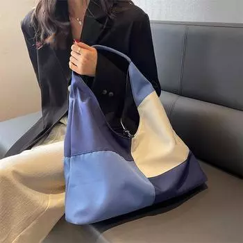 Лоскутная холщовая сумка Женская сумка через плечо чёрный