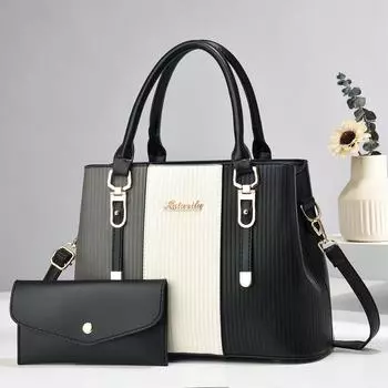 Лоскутная модная сумка для матери и ребенка, многослойная, эффектная, вместительная, универсальная сумка на одно плечо .