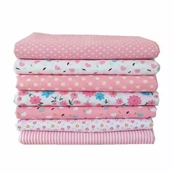 Лоскутная ткань с милым цветочным узором для дома, набор из 7 шт. Ткань OKUSU-JP, ткань, 100% хлопок, моющаяся, ручная работа, узор, набор, сделай сам, поделки, для взрослых, использование, 50*50 см,