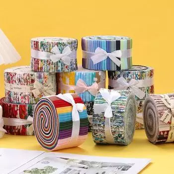 Лоскутная ткань Yousheng, предварительно нарезанные полоски хлопчатобумажной ткани, цветочные узоры, рулоны ткани для поделок своими руками, швейные принадлежности C