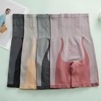 Лоскутное белье с высокой талией послеродовое утягивающее бесшовное женское облегающее утягивающее белье для женщин XL/XXL телесный