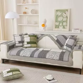 Лоскутное чистое хлопковое всесезонное нескользящее полотенце ручной работы в американском пасторальном стиле в скандинавском стиле для машинной стирки 50*50cm