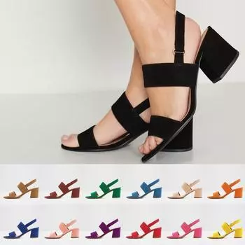 LOSLANDIFEN Летние женские модные сексуальные босоножки с открытым носком и толстым каблуком Туфли на высоком каблуке Свадебная обувь для вечеринок Леди Девушка 35 абрикосовый