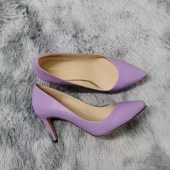 LOSLANDIFEN НОВЫЕ женские туфли-лодочки с острым носком на тонком каблуке Элегантные низкие офисные туфли телесного цвета высотой 8 см женские туфли на высоком каблуке 35 чёрный