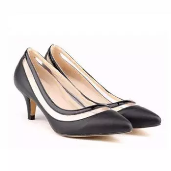 LOSLANDIFEN Новые матовые туфли женские с острым носком красные туфли на низком каблуке женские одинарные туфли для работы и карьеры весна-осень 35 чёрный