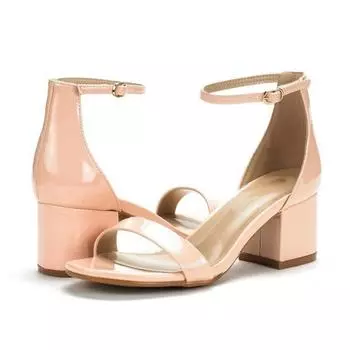 LOSLANDIFEN/женские босоножки-лодочки на низком каблуке с ремешком на щиколотке, пикантные женские туфли-лодочки на высоком каблуке из лакированной кожи с острым носком 35 чёрный