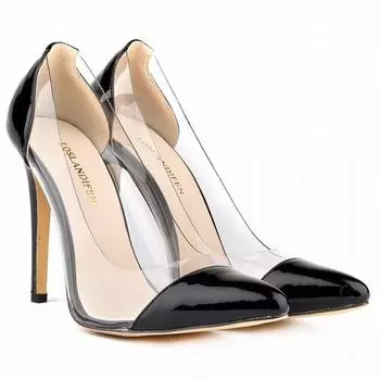 LOSLANDIFEN Женские туфли-лодочки из лакированной кожи Женские туфли на высоком каблуке с острым носком Тонкий каблук Модные туфли для вечеринок и свадеб 35 оранжевый