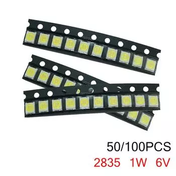 Лот 2835 1W 6V Чип для ремонта ЖК-телевизоров Led TV Backlight Strip Light Diode SMD LED 50pcs