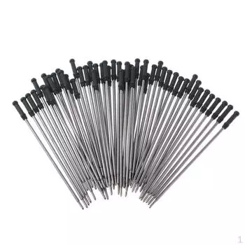 Лот/50 стержней для ручек-роллеров, чернила международного стандарта, аксессуары для пишущего оборудования, черный цвет