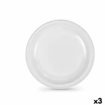 Lot D assiettes Rutilisables Algon Blanc Plastique 28 X 28 X 1,5 Cm (36 Units) TU
