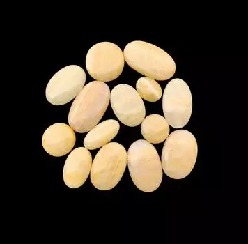 Лот драгоценных камней из желтого кружевного агата, гладкий полированный желтый кружевной агат, партия свободных драгоценных камней, лот всех размеров и смешанных форм. 100 Carat Lot