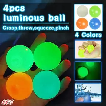 ЛОТ флуоресцентный липкий настенный шар, липкий целевой шар, декомпрессионная игрушка, детский подарок 2PCS