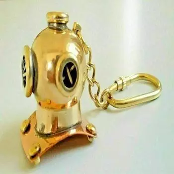 Лот из 100 шт. Брелок для ключей от шлема для дайвинга из латуни и медного металла