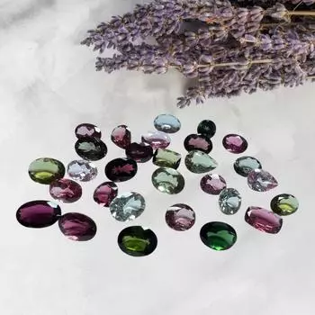 Лот из 10 натуральных турмалинов, лот из ограненных драгоценных камней с несколькими турмалинами, камень-турмалин для рожденных в октябре, предназначенный для изготовления ювелирных изделий. 5x3 mm Size 10 Pcs Oval