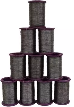 Лот из 10 шт. Серая катушка для машинного шитья полиэфирная вышитая нить серый