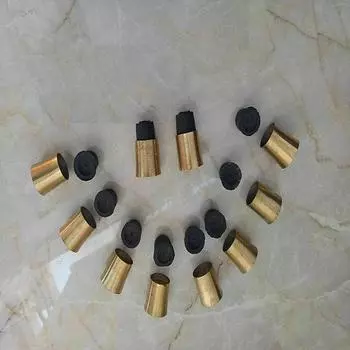Лот из 10 запасных наконечников из цельной латуни для трости