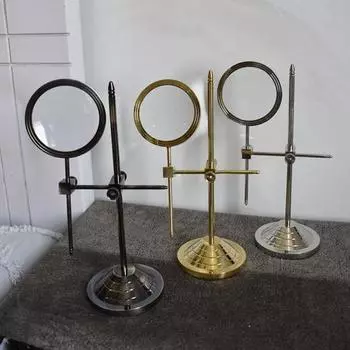 Лот из 3 латунных луп с регулируемой подставкой, лупа, подарок для пары, подарок подруге, подарок для отца, подарок для мужа, подарок для него