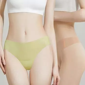 Лот из 4 предметов, женские бесшовные стринги, летние стринги из ледяного шелка для женщин, сексуальные прозрачные тонкие простые стринги Tangas Mujer M