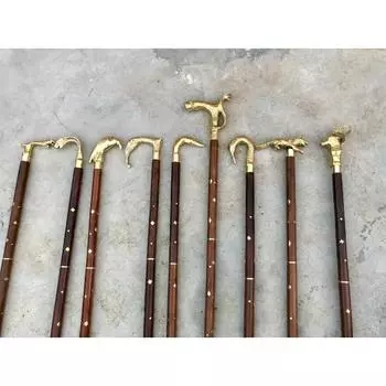 ЛОТ из 9 антикварных латунных трости деревянная трость латунная ручка ручка подарок