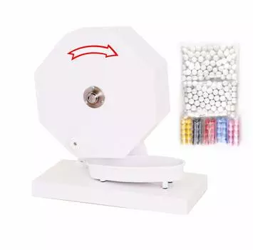 Лотерейный автомат Amuse Garapon на 300 лотерейных билетов поставляется с лотереей на 300 лотерейных билетов, изготовленной из АБС-пластика, что предотвращает засорение шариков шариками. белый