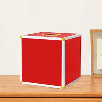 Лотерея Lucky Draw Box для пожертвований на ежегодное собрание по сбору средств 30x30x30 см Полностью красный