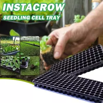 Лотки для рассады на 128 ячеек - пластиковые лотки для проращивания в саду чёрный