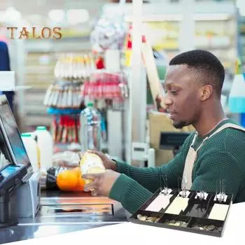 Лоток для денежного ящика, кассовый ящик, вставной лоток большой емкости, несколько отделений, дизайн, органайзер для монет, денег, ящик для хранения чёрный