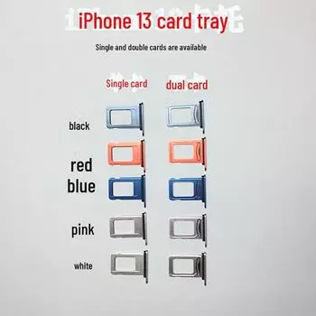 Лоток для двух SIM-карт iPhone 13 с водонепроницаемым уплотнителем iPhone 13 single card tray чёрный