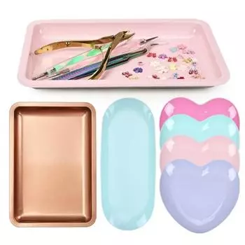 Лоток для хранения косметики из нержавеющей стали, пластина для оборудования для нейл-арта, хирургический стоматологический лоток, косметический лоток для хранения маникюрных инструментов