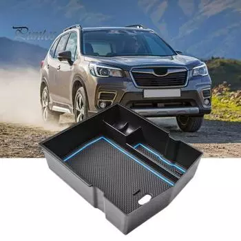 Лоток для хранения ящика в подлокотнике для Subaru Forester 2024-2019 Съемные накладки с отверстием USB Простая установка Внутренний органайзер для легкого доступа к скрытому хранению чёрный