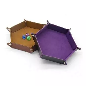 Лоток для игральных костей Bosque Hexagon из искусственной кожи, пластина для игры в кости, популярная корейская игра