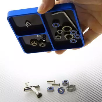 Лоток для инструментов 9,8x9,8 см, болты, гайки, многофункциональная пластина из сплава для электронных устройств синий