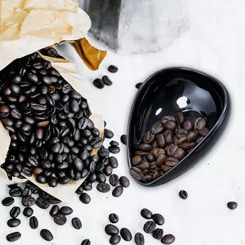 Лоток для измерения кофейных зерен, контейнер для кофейных зерен, керамическая чаша для взвешивания чёрный