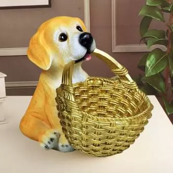 Лоток для ключей в виде щенка, мини-корзина для хранения из смолы, миска для хранения украшений для собак, держатель для ключей