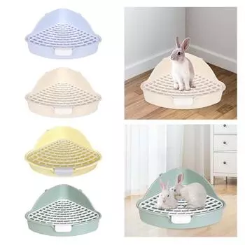 Лоток для кроликов, лоток для приучения к горшку, подстилка, лоток для домашних животных, туалет для мелких животных, хорьки, аксессуары для клеток для кроликов синий