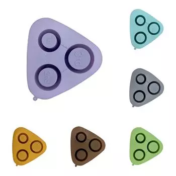 Лоток для кубиков льда для стакана, многоразовая форма для рюмки для льда, легкосъемные силиконовые многоразовые большие лотки для ледяных шариков с крышкой для морозильной камеры One Size синий