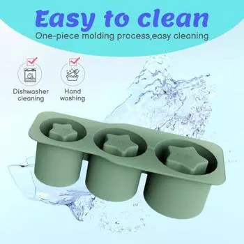 Лоток для кубиков льда для стакана 30-40 унций, силиконовая форма для льда в форме звезды, полый цилиндр фиолетовый